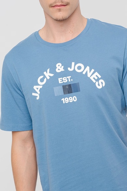 Фото ракурс 1 - Чоловіча блакитна футболка Jack & Jones артикул 12248902 Coronet Blue SS2024