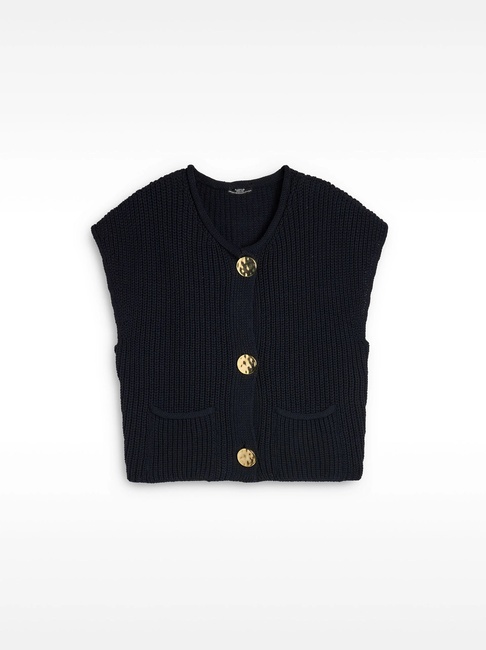 Фото ракурс 5 - Женский синий жилет Parfois артикул 233564 _NV SS2025