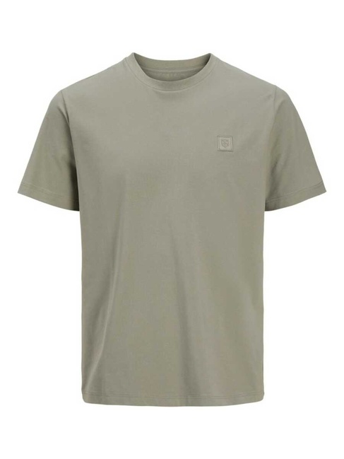 Мужская бежевая футболка Jack & Jones артикул 12276050 Dried Sage FW2025 Фото ракурс 1 - Мужская бежевая футболка Jack & Jones артикул 12276050 Dried Sage FW2025