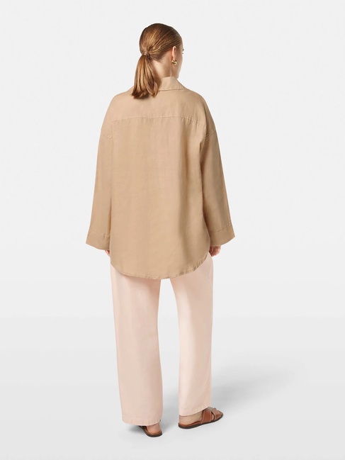 Фото ракурс 2 - Жіноча бежева сорочка SCOTCH & SODA артикул U9A00626T U212 SS2025