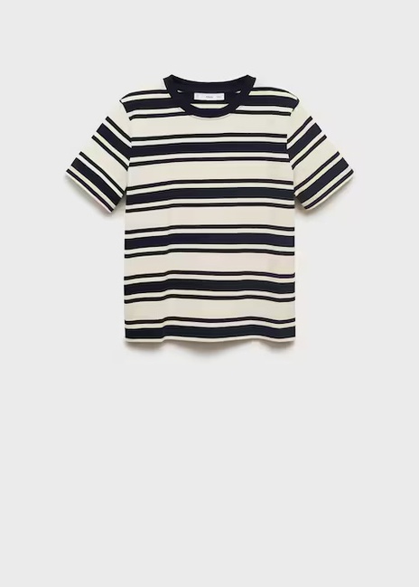 Женская молочная футболка Mango артикул 17081173 05 1 season Фото ракурс 3 - Женская молочная футболка Mango артикул 17081173 05 1 season