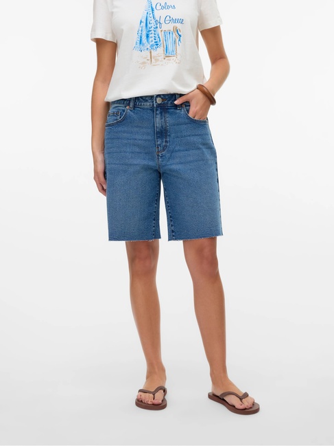 Женские синие шорты Vero Moda артикул 10329547 Medium Blue Denim FW2025 Фото ракурс 1 - Женские синие шорты Vero Moda артикул 10329547 Medium Blue Denim FW2025