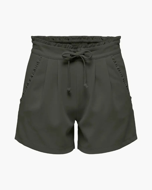 Жіночі зелені шорти Only артикул 15200311 Kambaba SS2025 Фото ракурс 3 - Жіночі зелені шорти Only артикул 15200311 Kambaba SS2025