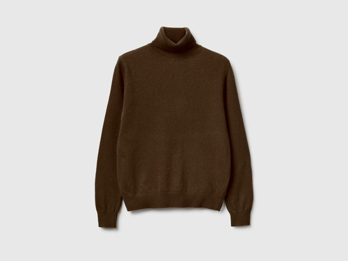 Фото ракурс 1 - Женская коричневая водолазка Benetton артикул 1002D2348 2C0 25A