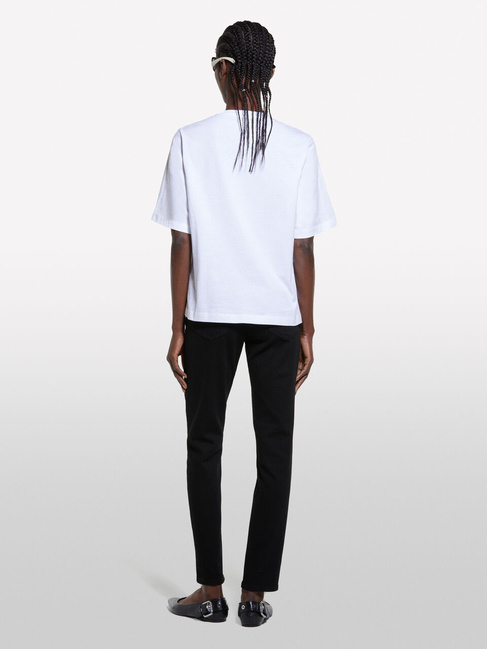 Женская бежевая футболка Sisley артикул 3I1XL106R 912 25P Фото ракурс 2 - Женская бежевая футболка Sisley артикул 3I1XL106R 912 25P