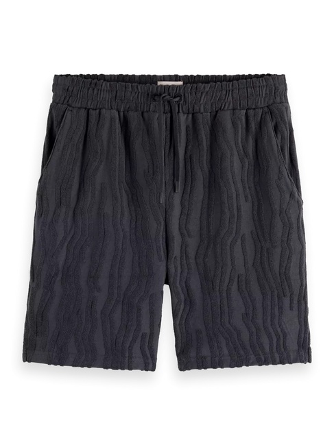 Чоловічі чорні шорти SCOTCH & SODA артикул 180343 001 SS2025 Фото ракурс 1 - Чоловічі чорні шорти SCOTCH & SODA артикул 180343 001 SS2025