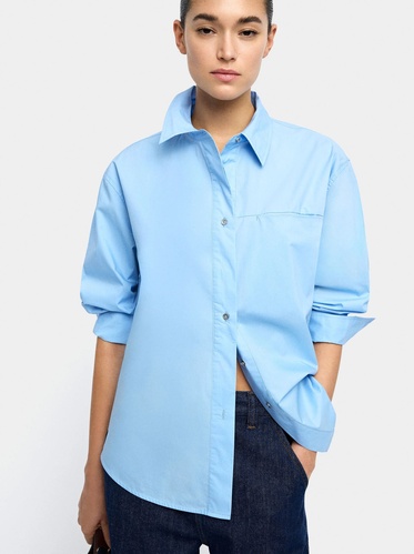 Фото ракурс 1 - Жіноча синя блузка Parfois артикул 238115 _BL FW2025