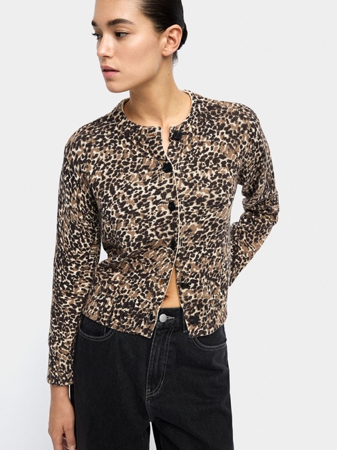 Женский коричневый кардиган Parfois артикул 238412 _BM FW2025 Фото ракурс 1 - Женский коричневый кардиган Parfois артикул 238412 _BM FW2025