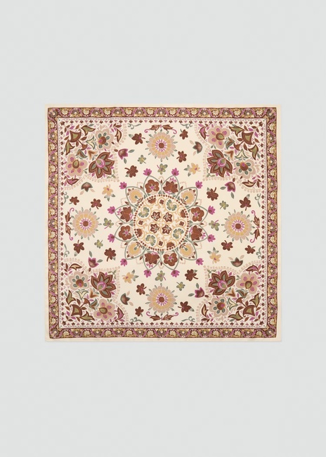 Женский молочный шарф Mango артикул 17031290 05 1 season Фото ракурс 3 - Женский молочный шарф Mango артикул 17031290 05 1 season