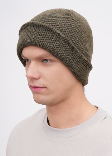 Фото ракурс 1 - Чоловіча хакі шапка EQUILIBRI артикул M881 001 000 Khaki FW2025