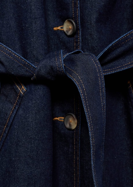 Фото ракурс 6 - Жіночий синій плащ Mango артикул 87034078 TS 8 season