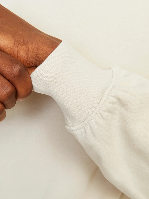 Чоловічий бежевий джемпер Jack & Jones артикул 12257853 moonbeam FW2025 Фото ракурс 4 - Чоловічий бежевий джемпер Jack & Jones артикул 12257853 moonbeam FW2025