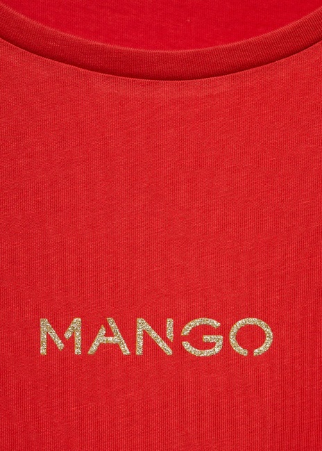 Женская красная футболка Mango артикул 17081238 70 1 season Фото ракурс 4 - Женская красная футболка Mango артикул 17081238 70 1 season