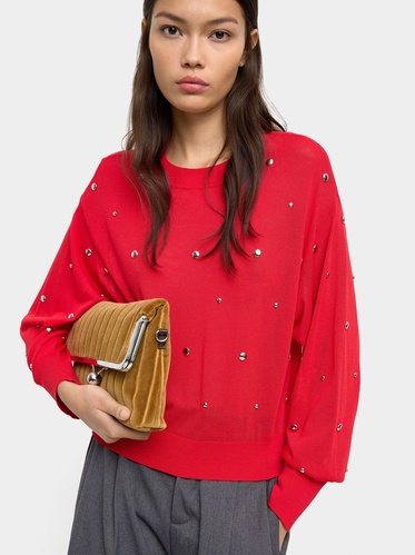 Фото ракурс 1 - Жіночий червоний светр Parfois артикул 241058 _RD FW2025