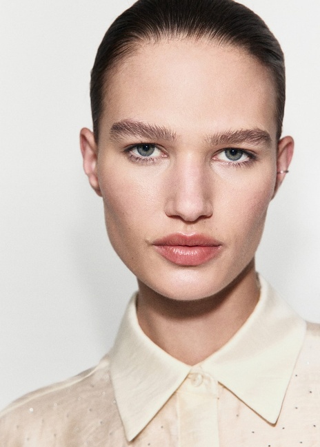 Фото ракурс 4 - Жіноча бежева сорочка Mango артикул 17019109 08 1 season