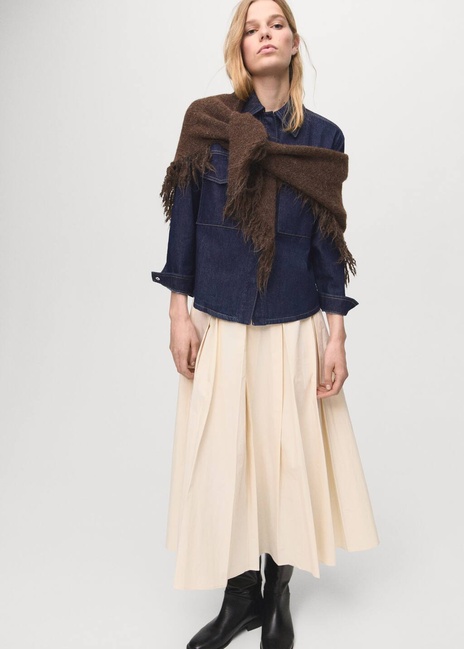 Жіноча синя сорочка Mango артикул 27041237 TO 2 season Фото ракурс 5 - Жіноча синя сорочка Mango артикул 27041237 TO 2 season