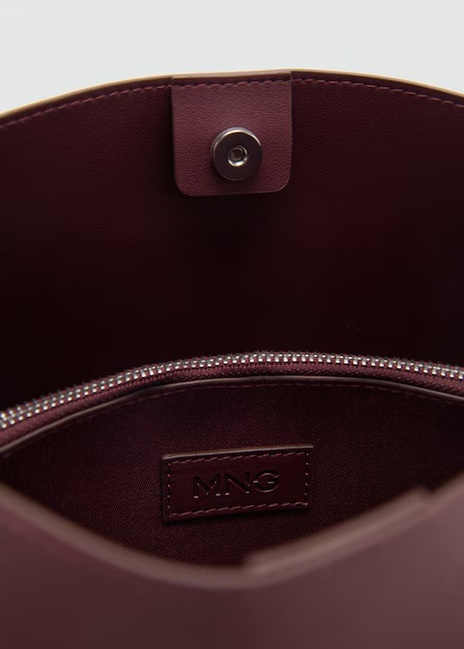Женская бордовая сумка Mango артикул 17042029 78 1 season Фото ракурс 6 - Женская бордовая сумка Mango артикул 17042029 78 1 season