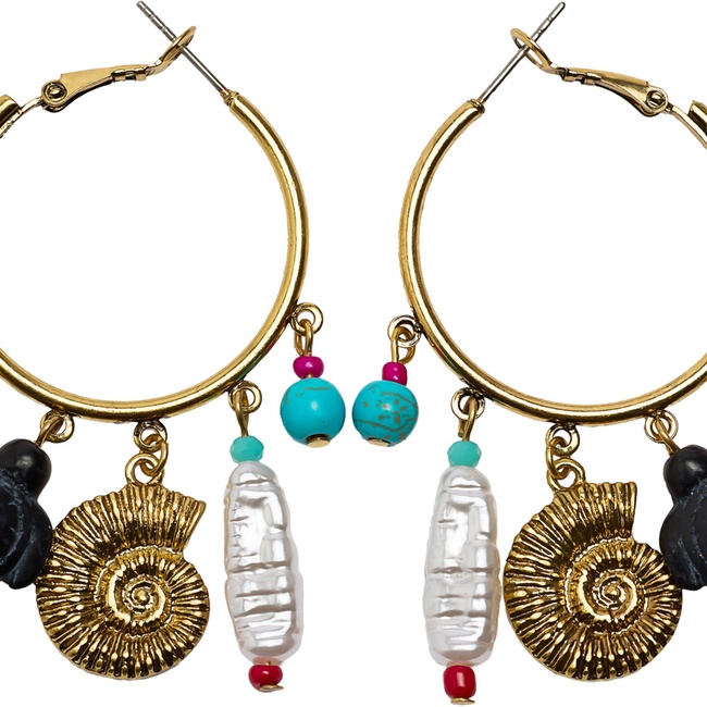 Фото ракурс 3 - Жіночі золоті сережки Parfois артикул 234933 _BM FW2025