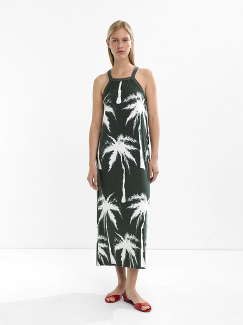 Женское зеленое платье Parfois артикул 234250 _BM FW2025 Фото ракурс 1 - Женское зеленое платье Parfois артикул 234250 _BM FW2025