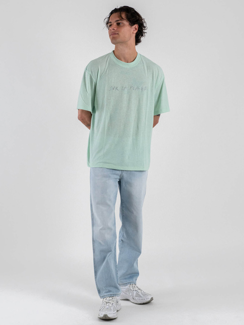 Чоловіча зелена футболка ONLY & SONS артикул 22033666 Birds Egg Green FW2025 Фото ракурс 3 - Чоловіча зелена футболка ONLY & SONS артикул 22033666 Birds Egg Green FW2025