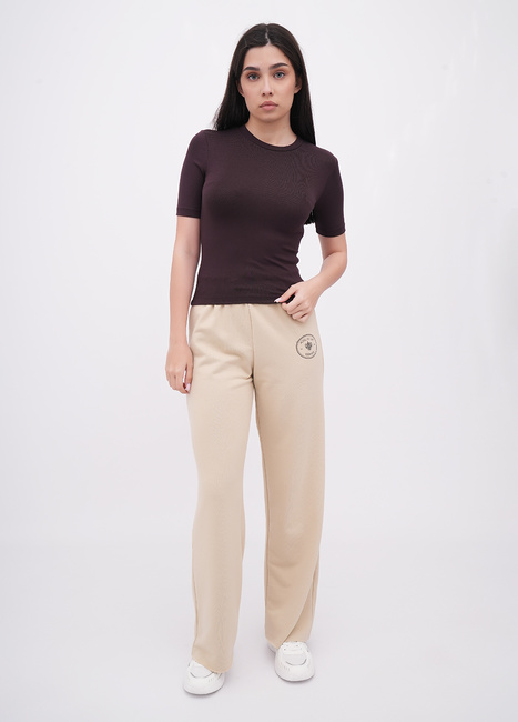 Фото ракурс 1 - Жіночі бежеві штани EQUILIBRI артикул W265 004 000 Beige FW2025