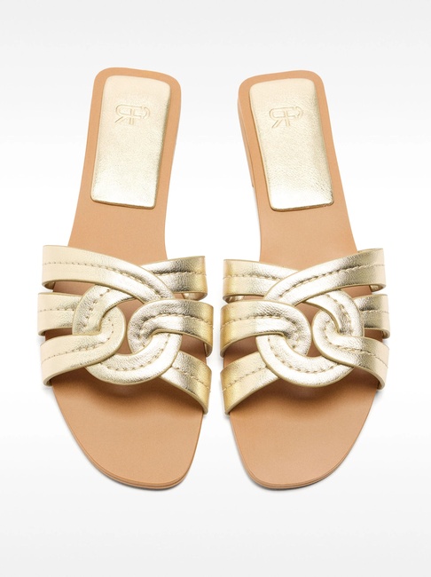 Жіночі золоті босоніжки Parfois артикул 231767 _GD FW2025 Фото ракурс 3 - Жіночі золоті босоніжки Parfois артикул 231767 _GD FW2025