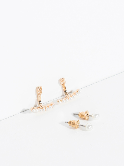 Жіночі золоті сережки Parfois артикул 160115 _BG FW2025 Фото ракурс 3 - Жіночі золоті сережки Parfois артикул 160115 _BG FW2025