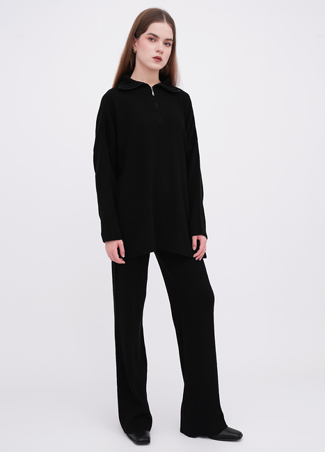 Фото ракурс 1 - Жіночі чорні штани EQUILIBRI артикул W391 037 200 Black FW2025