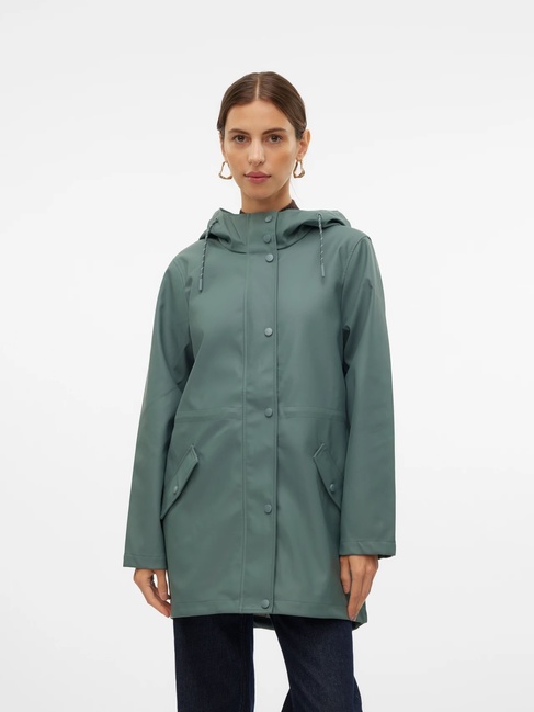Женский зеленый плащ Vero Moda артикул 10266982 BALSAM GREEN FW2025 Фото ракурс 1 - Женский зеленый плащ Vero Moda артикул 10266982 BALSAM GREEN FW2025