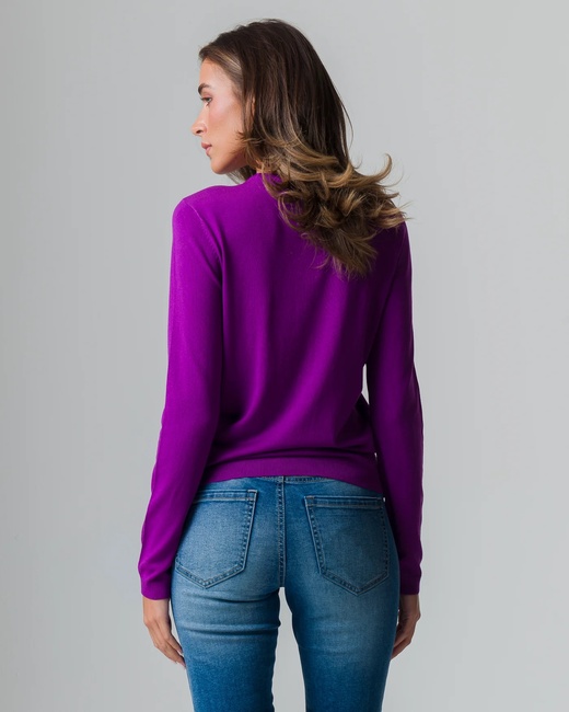 Женский фиолетовый джемпер Piazza Italia артикул 32339 Violet SS2025 Фото ракурс 2 - Женский фиолетовый джемпер Piazza Italia артикул 32339 Violet SS2025