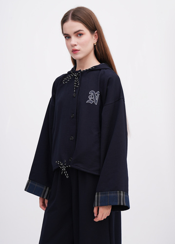 Фото ракурс 1 - Жіноча синя олімпійка EQUILIBRI артикул NW291005 100 NAVY BLUE FW2025