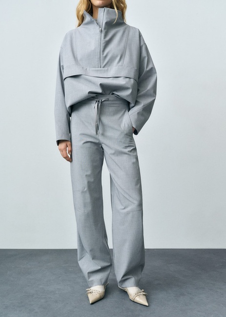 Женские серые брюки Mango артикул 87022542 92 8 season Фото ракурс 1 - Женские серые брюки Mango артикул 87022542 92 8 season