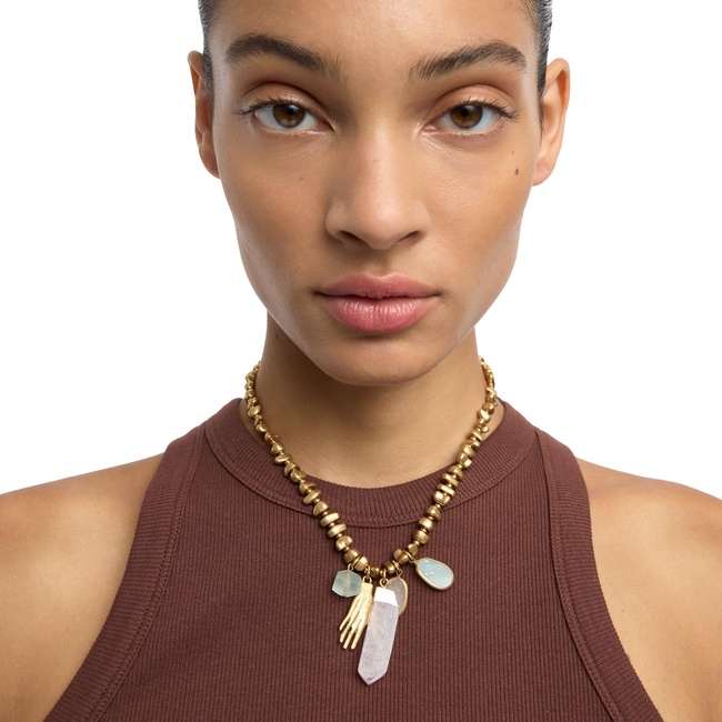 Жіноче золотe намисто Parfois артикул 237375 _HM FW2025 Фото ракурс 4 - Жіноче золотe намисто Parfois артикул 237375 _HM FW2025