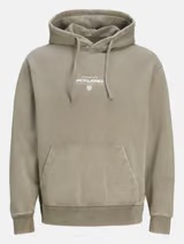 Фото ракурс 1 - Мужское зелёное худи Jack & Jones артикул 12262430 Overland Trek FW2024