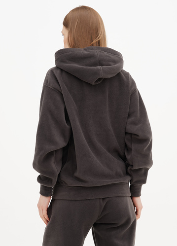 Фото ракурс 2 - Женское серое худи EQUILIBRI артикул FS FL Hoody Dark grey FW2024