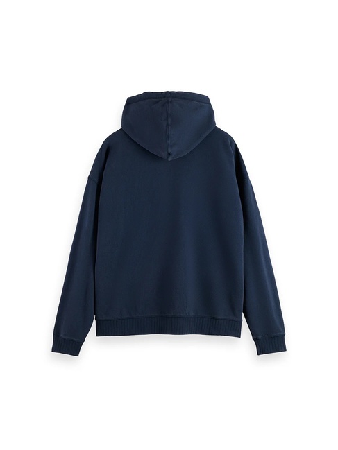 Мужское голубое худи SCOTCH & SODA артикул 181283 410 FW2025 Фото ракурс 5 - Мужское голубое худи SCOTCH & SODA артикул 181283 410 FW2025