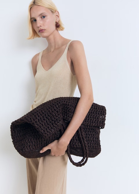 Жіночий бежевий топ Mango артикул 17071185 OR 1 season Фото ракурс 1 - Жіночий бежевий топ Mango артикул 17071185 OR 1 season