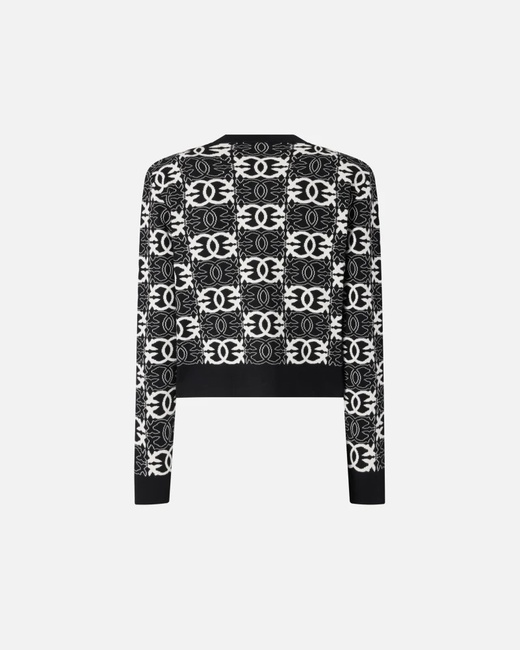 Жіночий сірий кардиган Pinko артикул 106043-A2YD ZZ2 FW2025 Фото ракурс 2 - Жіночий сірий кардиган Pinko артикул 106043-A2YD ZZ2 FW2025