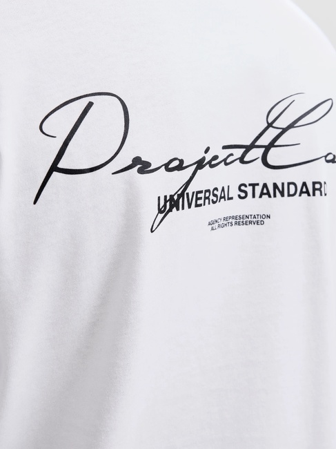 Фото ракурс 3 - Чоловіча біла футболка Jack & Jones артикул 12283351 bright white FW2025