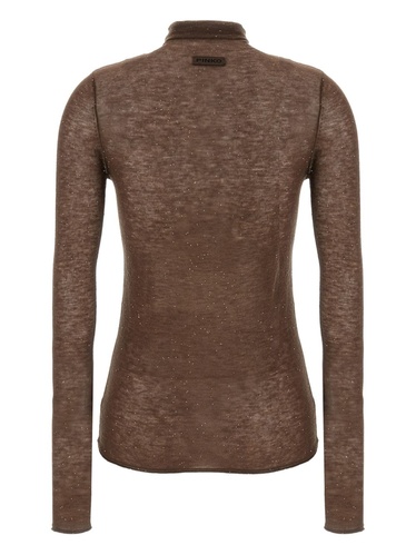 Фото ракурс 2 - Женский коричневый джемпер Pinko артикул 105821-A2PM L73 FW2025