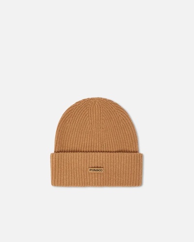 Фото ракурс 1 - Женская бежевая шапка Pinko артикул 105993-A2Z4 D23 FW2025