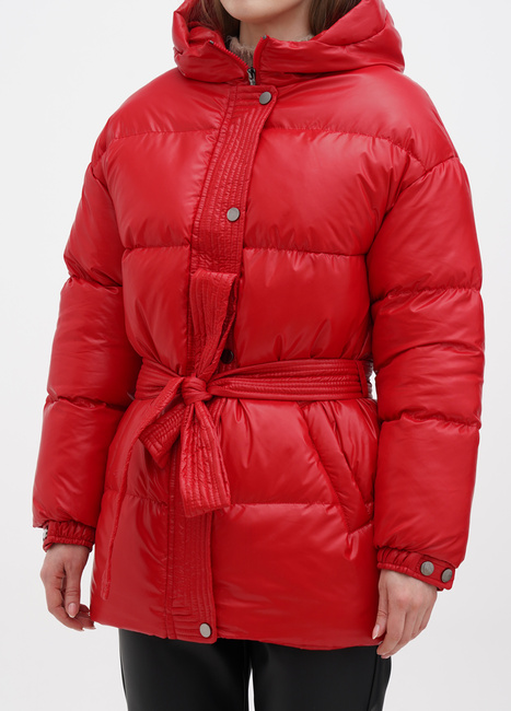 Фото ракурс 3 - Жіноча червона куртка EQUILIBRI  артикул NV Jacket Lak Red FW2024