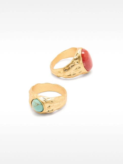 Фото ракурс 3 - Женское золотое кольцо Parfois артикул 232934 _HM SS2025