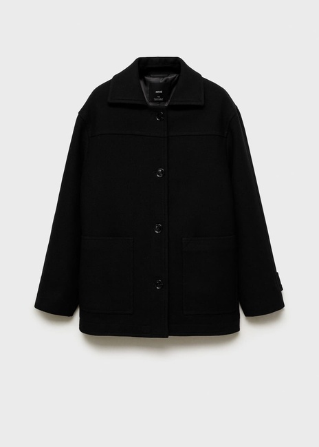 Фото ракурс 3 - Жіноче чорнe пальто Mango артикул 87000642 99 8 season