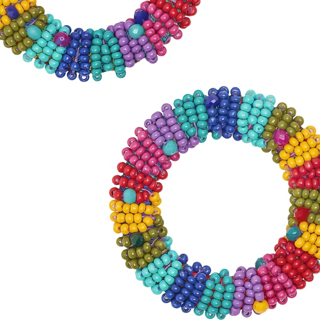 Женские разноцветные серьги Parfois артикул 235042 _BM FW2025 Фото ракурс 2 - Женские разноцветные серьги Parfois артикул 235042 _BM FW2025