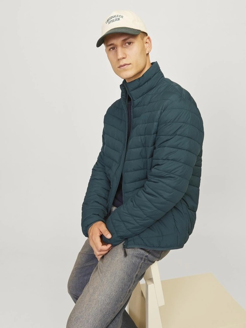 Фото ракурс 6 - Мужская зелёная куртка Jack & Jones  артикул 12256985 Magical Forest FW2024