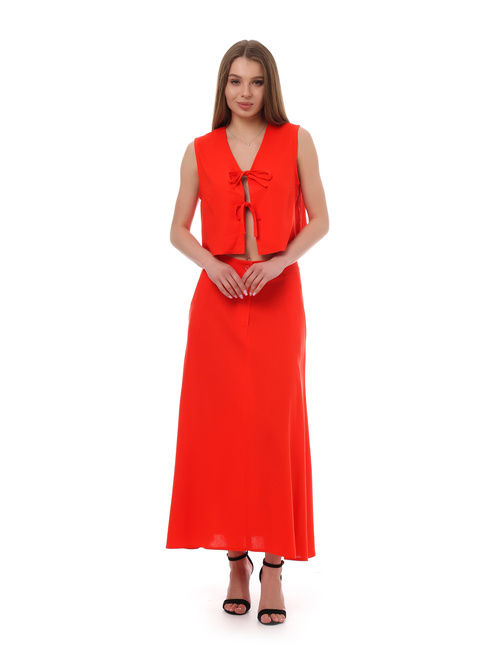 Фото ракурс 3 - Женский оранжевый жилет EQUILIBRI артикул W491 051 100 Orange SS2025