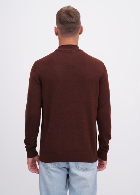 Чоловічий коричневий светр EQUILIBRI артикул M342 004 000 Brown FW2025 Фото ракурс 2 - Чоловічий коричневий светр EQUILIBRI артикул M342 004 000 Brown FW2025