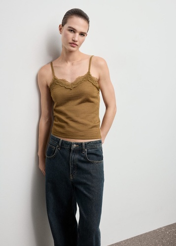 Фото ракурс 1 - Женский бежевый топ Mango артикул 17085824 16 1 season