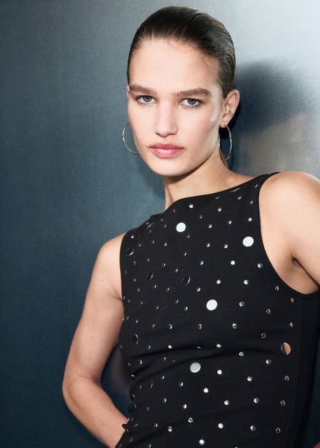 Фото ракурс 4 - Жіночий чорний топ Mango артикул 17037808 99 1 season